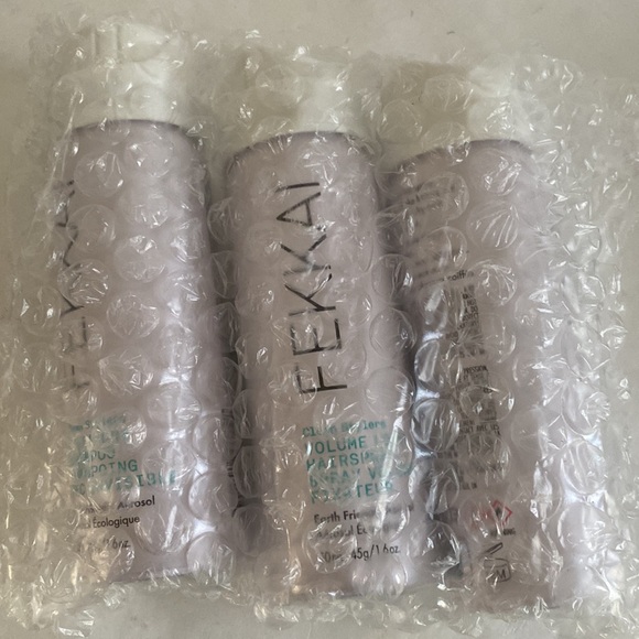 FEKKAI 3p Earth Friendly Flexi Hold Volume Lock Hairspray Dry Shampoo NWT $36 - Picture 3 of 6